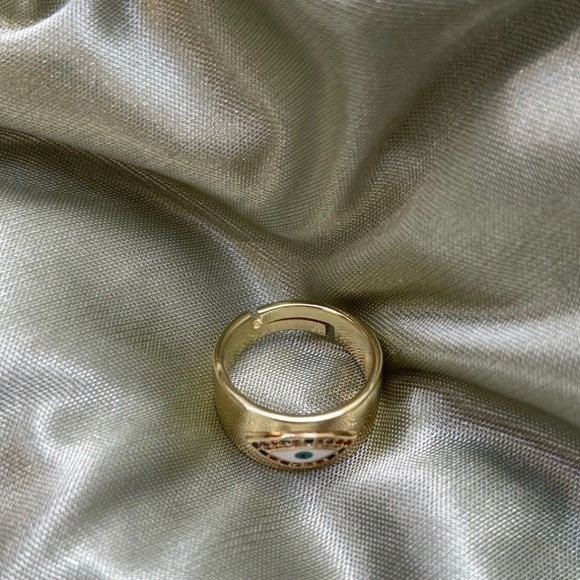 *SOLD*Multi Color Evil Eye Ring - Picture 2 of 2